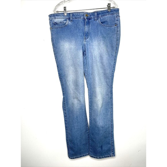 Ellen Tracy Light Blue Denim Jeans Mid Rise Size 12 - Picture 3 of 9